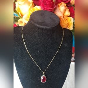 Vintage Czech glass paperclip necklace